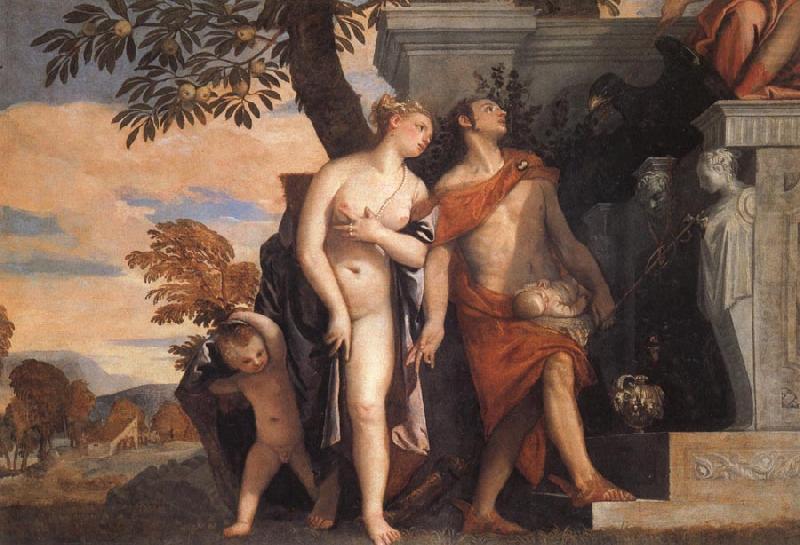 Paolo Veronese Venus and Mercury Present Eros and Anteros to Jupiter china oil painting image